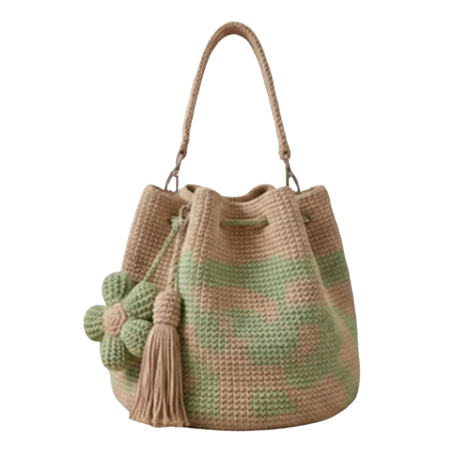 Bolso de ganchillo con flores