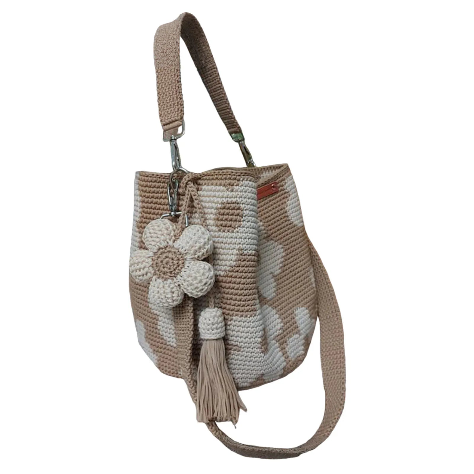 Bolso de ganchillo con flores