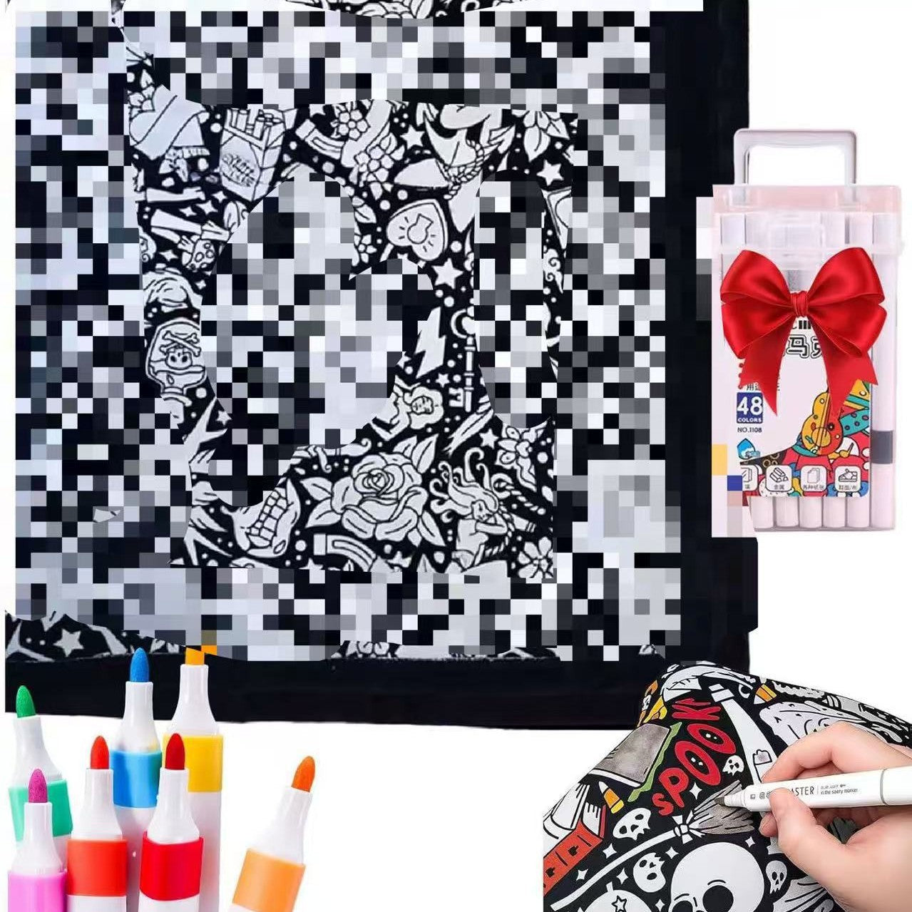 Manta para colorear DIY