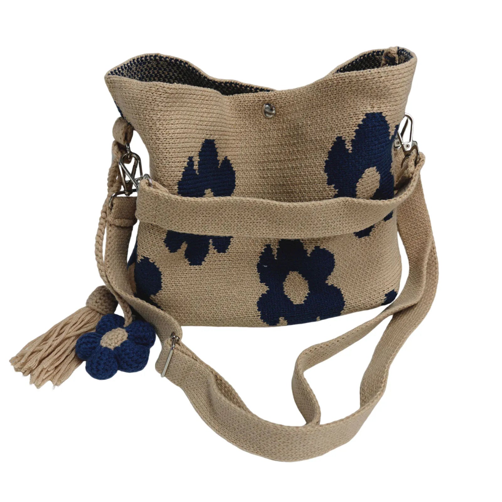 Bolso de ganchillo con flores