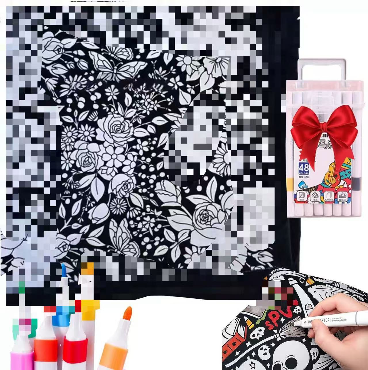 Manta para colorear DIY