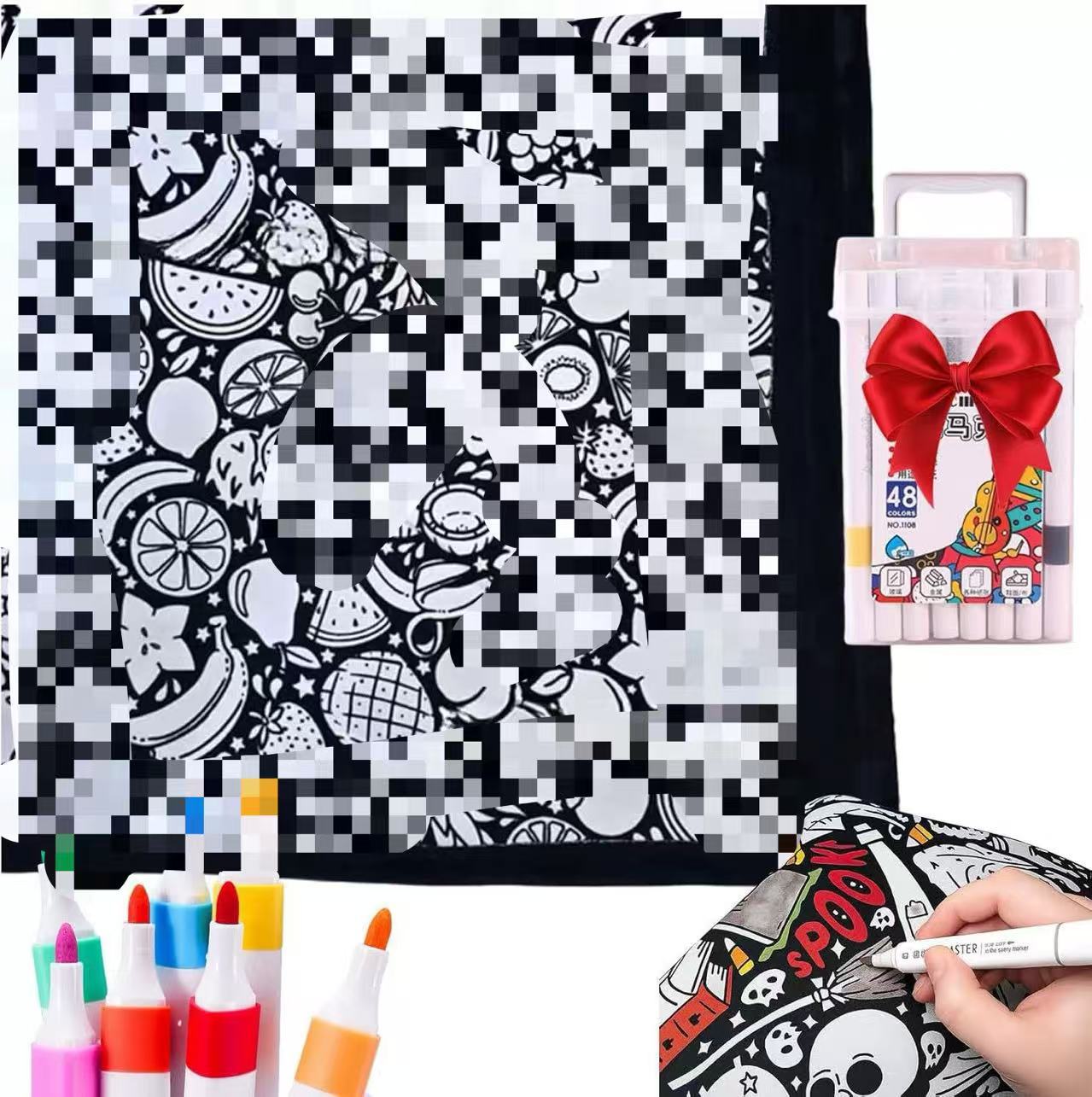 Manta para colorear DIY