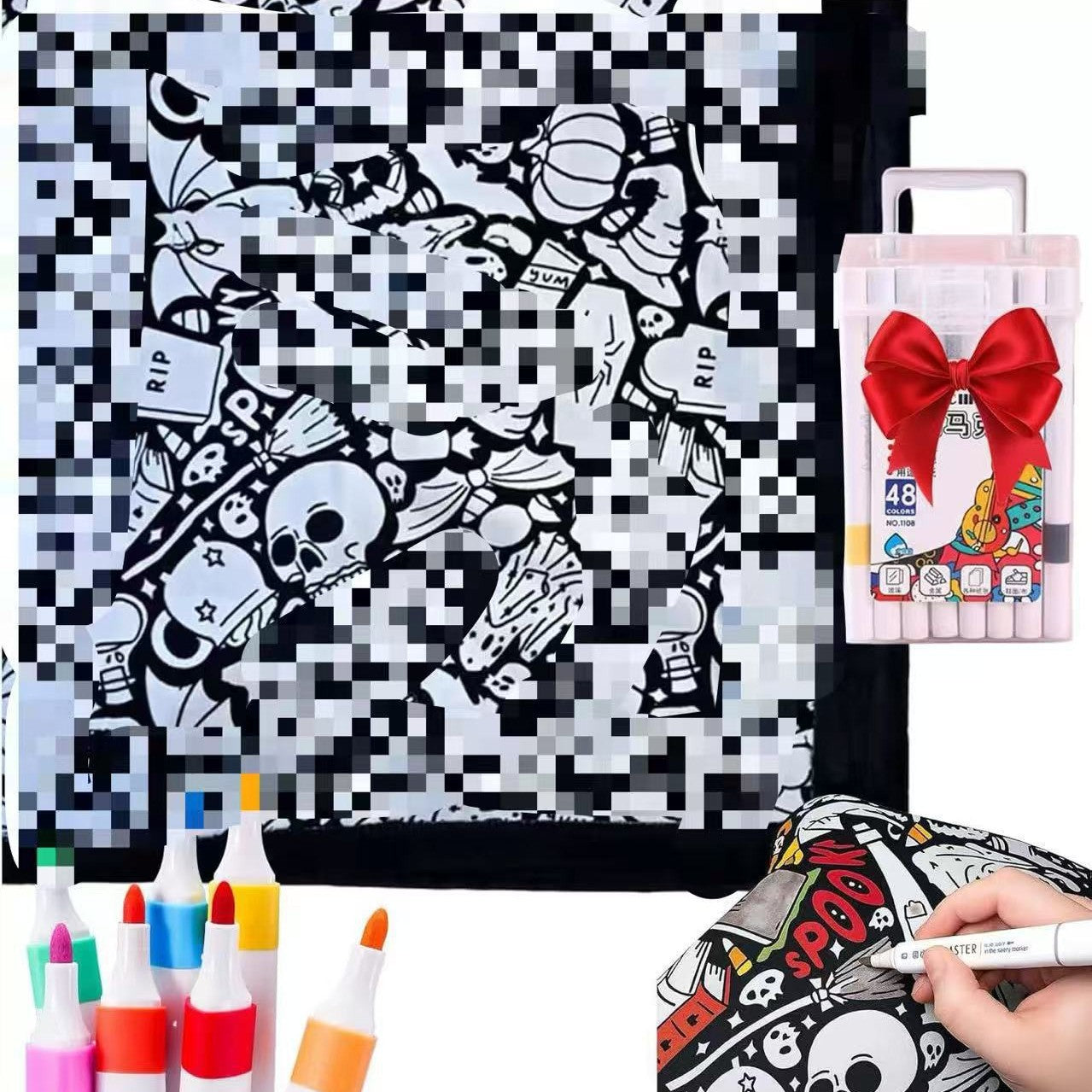 Manta para colorear DIY