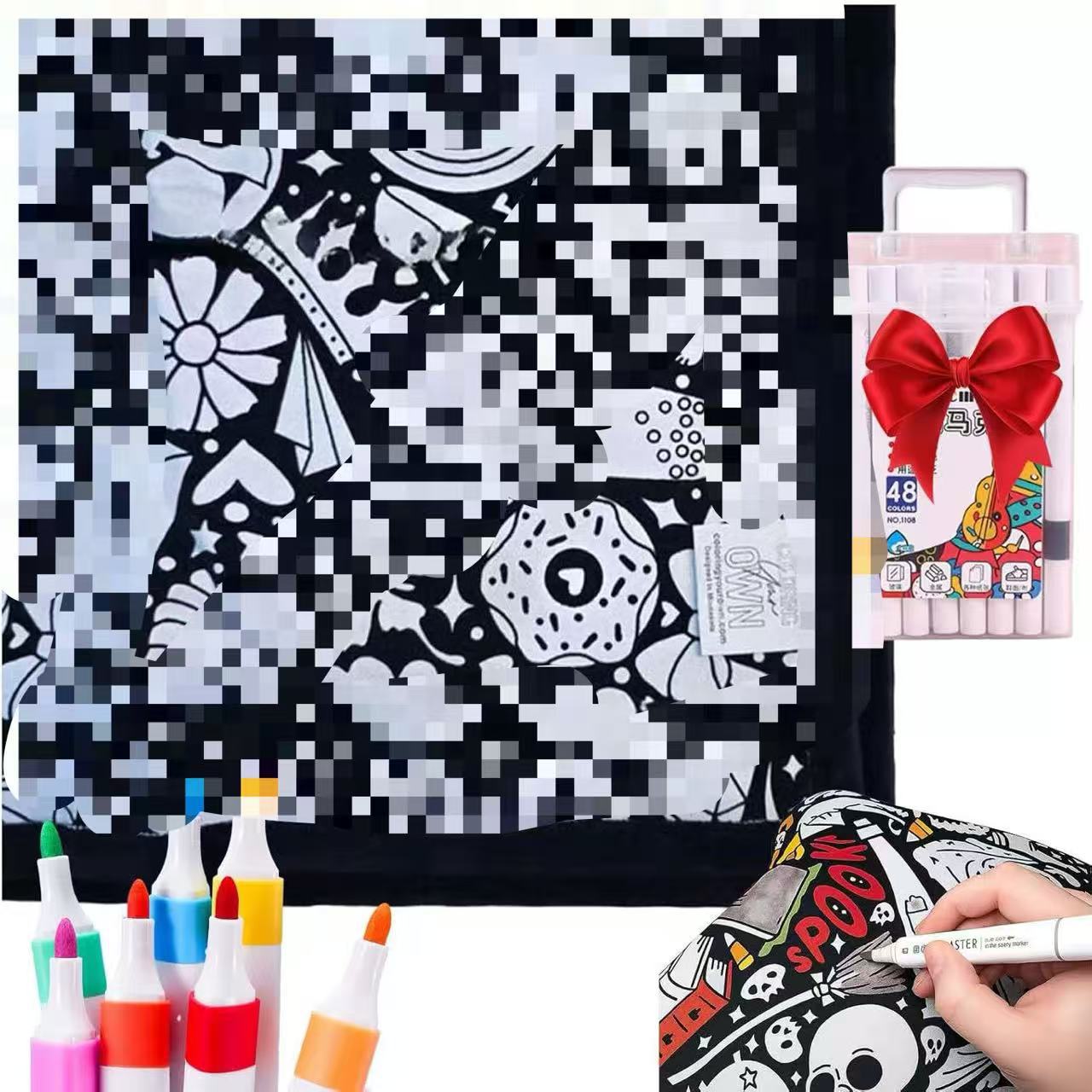 Manta para colorear DIY