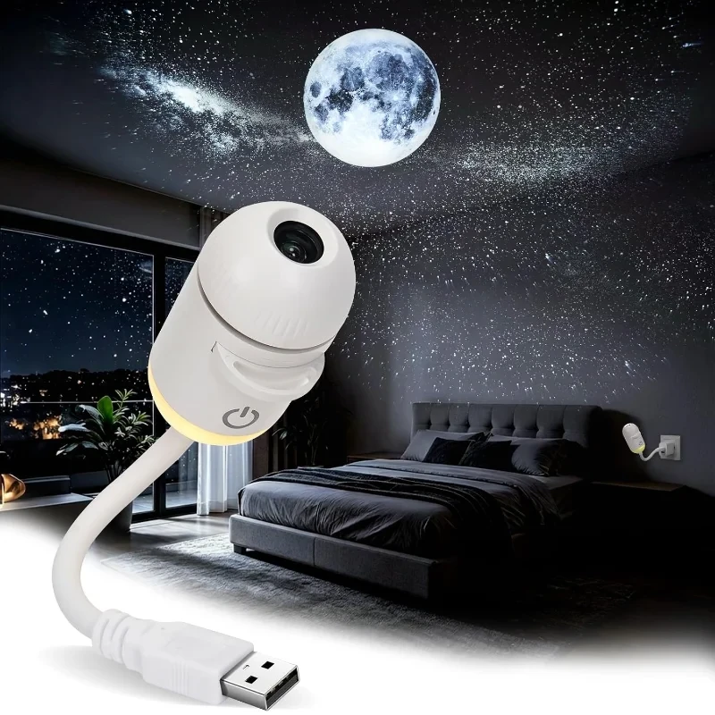 Mini Projector Desk Lamp Night Small Night Lamp Starry Sky Atmosphere Light