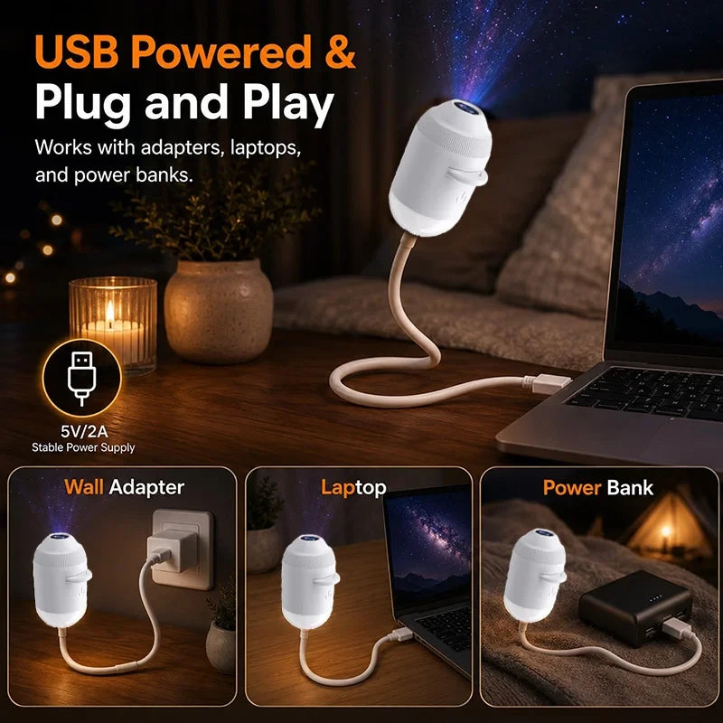 Mini Projector Desk Lamp Night Small Night Lamp Starry Sky Atmosphere Light