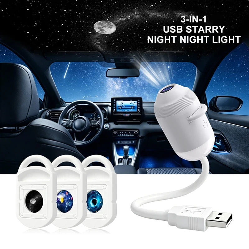 Mini Projector Desk Lamp Night Small Night Lamp Starry Sky Atmosphere Light