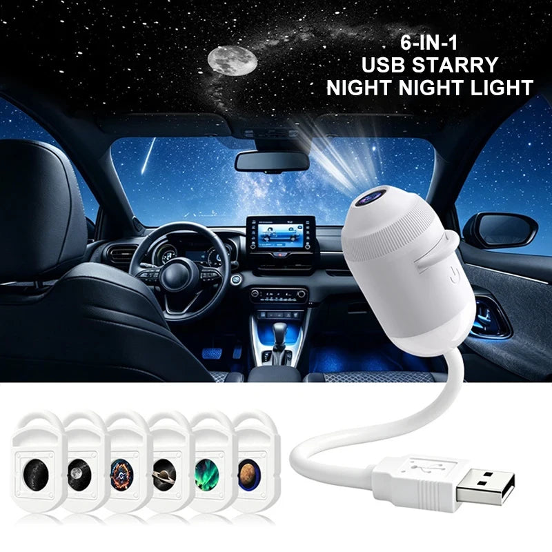Mini Projector Desk Lamp Night Small Night Lamp Starry Sky Atmosphere Light