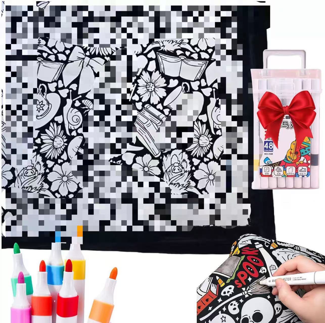 Manta para colorear DIY