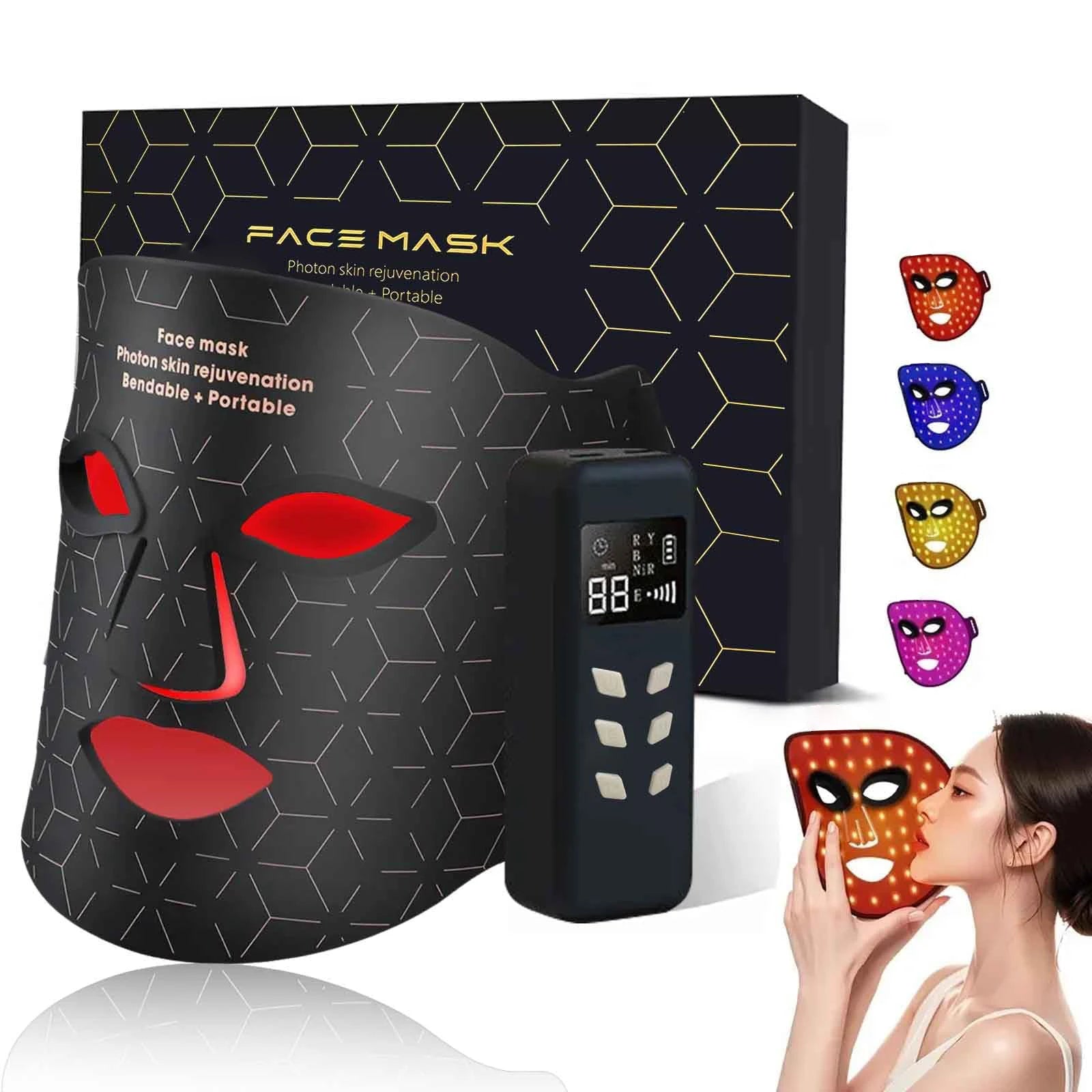 Máscara Facial de Terapia de Luz Roja