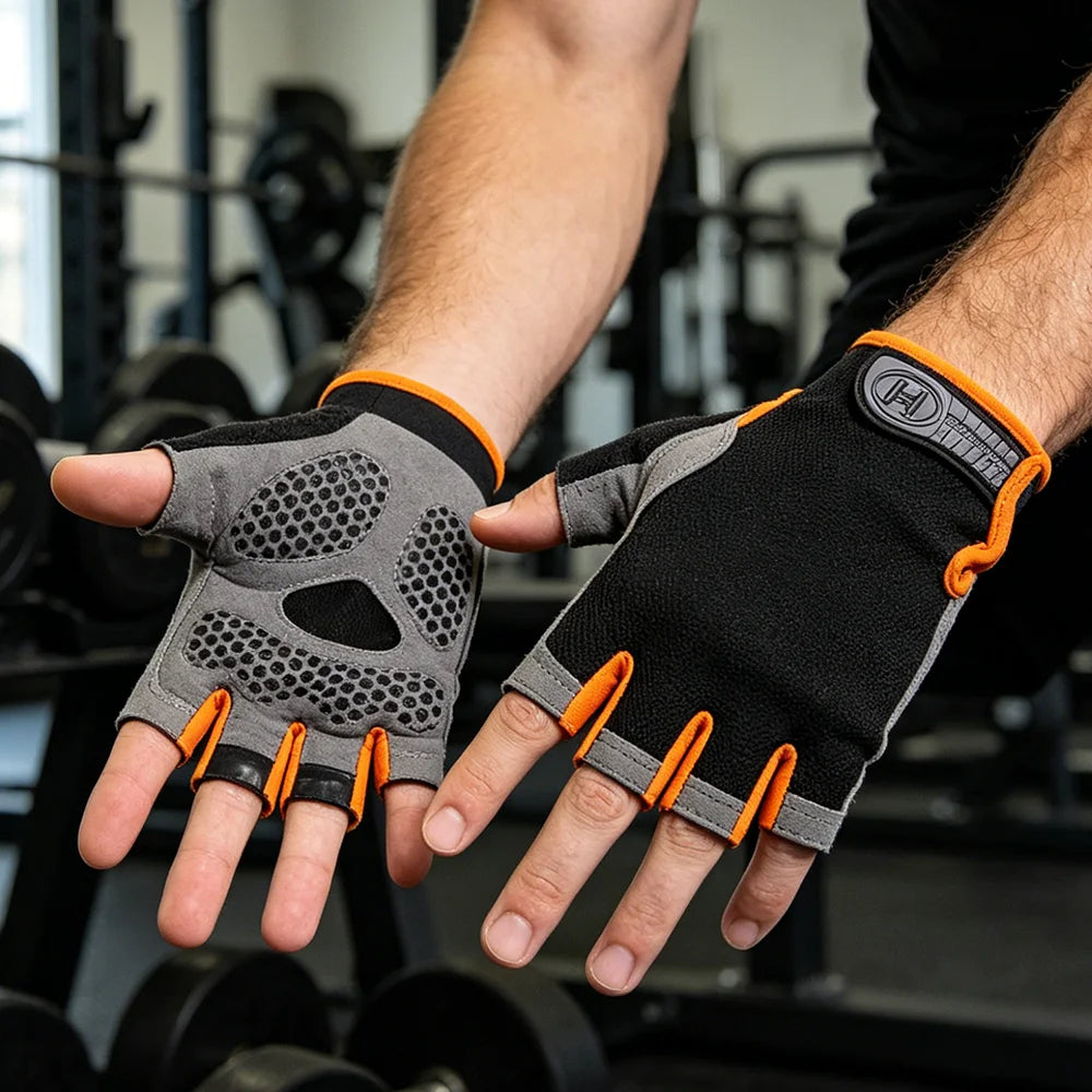 Guantes de gimnasio sin dedos