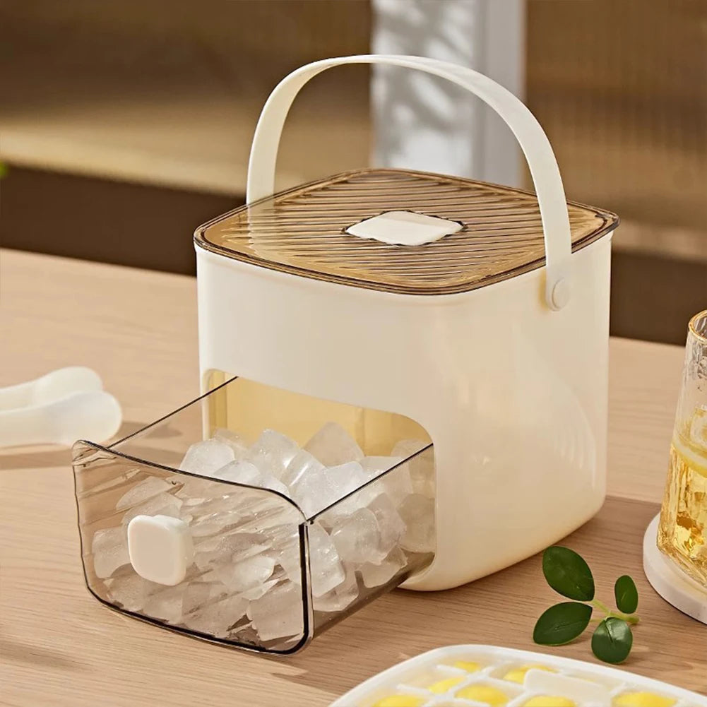 Máquina de hacer hielo con cajón de almacenamiento