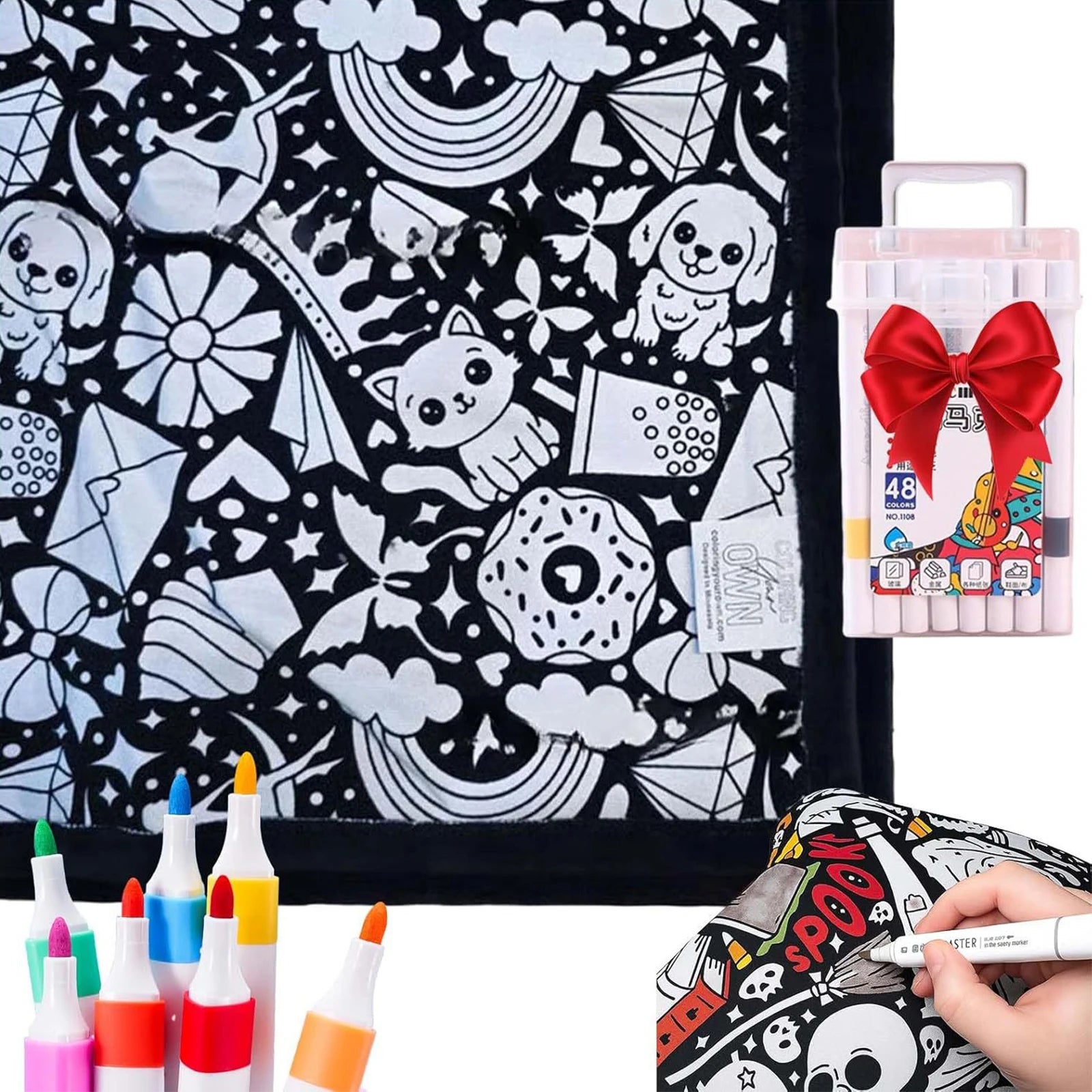 Manta para colorear DIY
