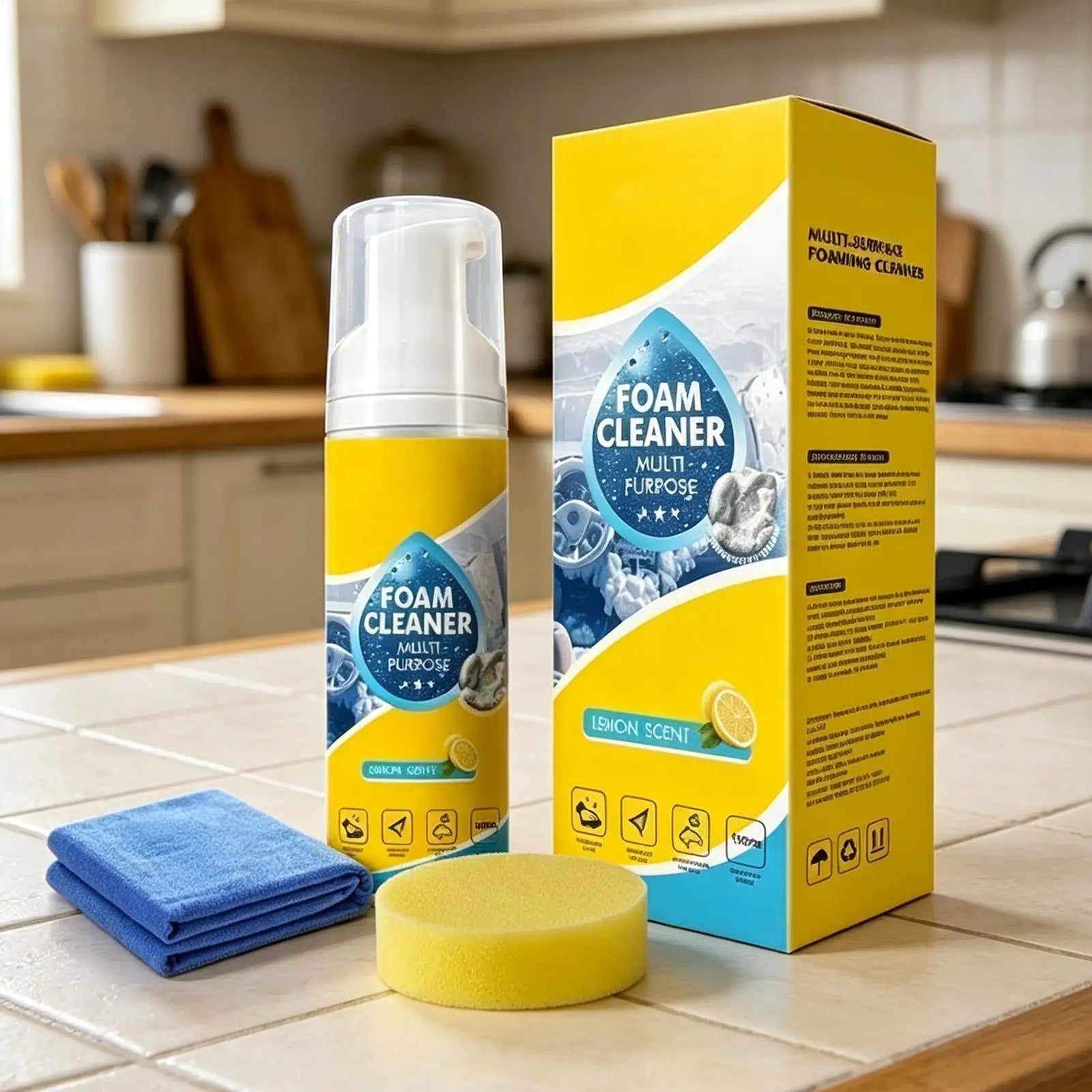 Limpiador de espuma multiusos 4 en 1