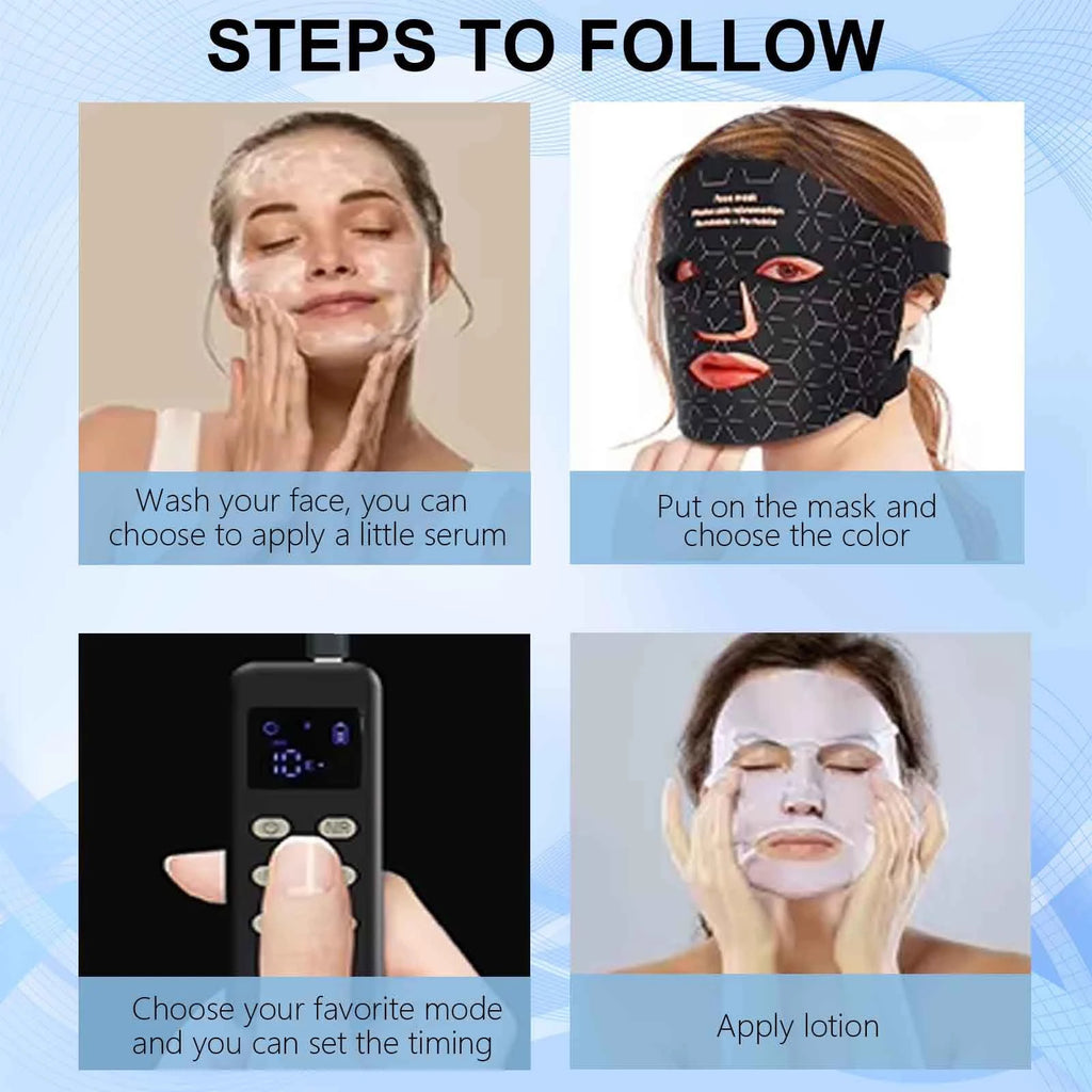Máscara Facial de Terapia de Luz Roja
