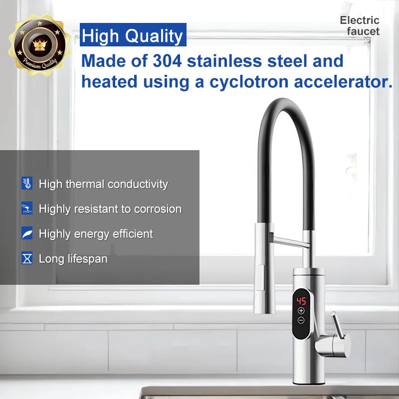 Grifo de cocina con calentador de agua instantáneo