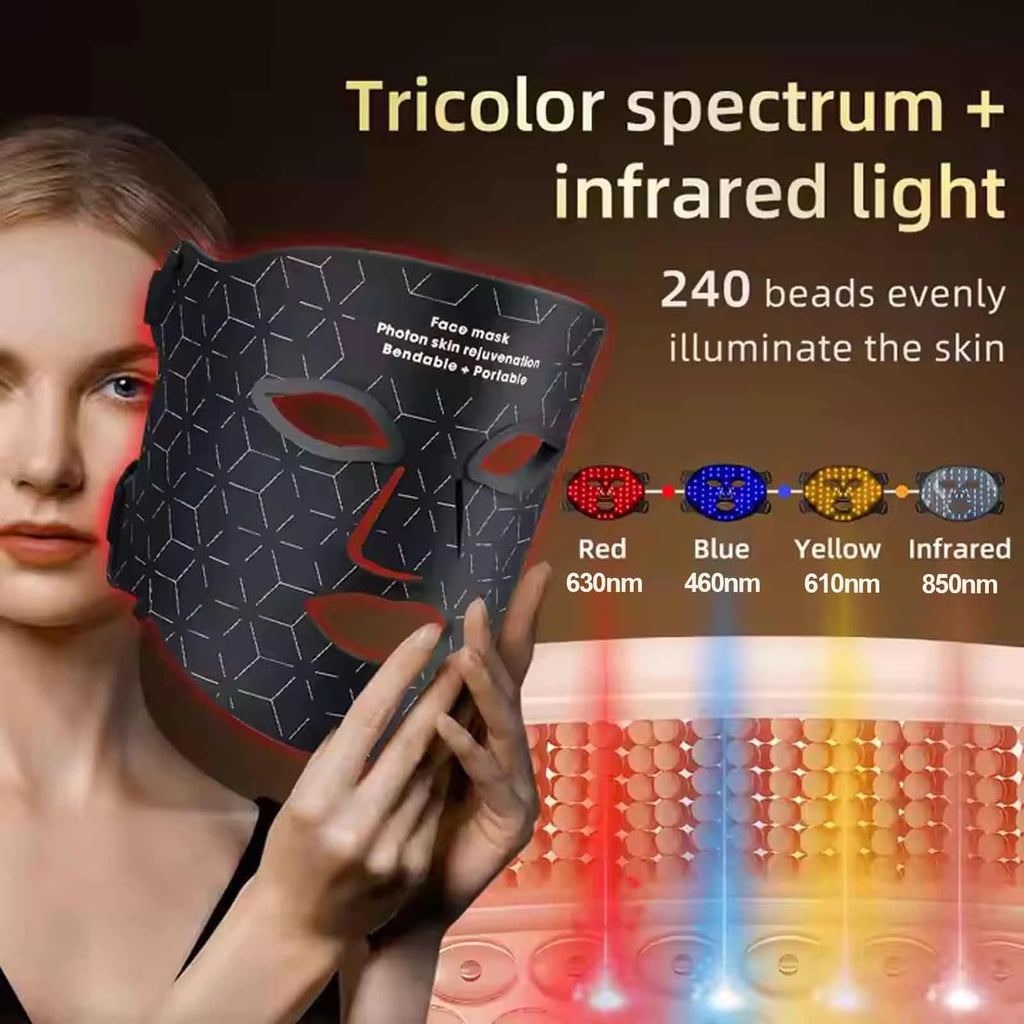 Máscara Facial de Terapia de Luz Roja