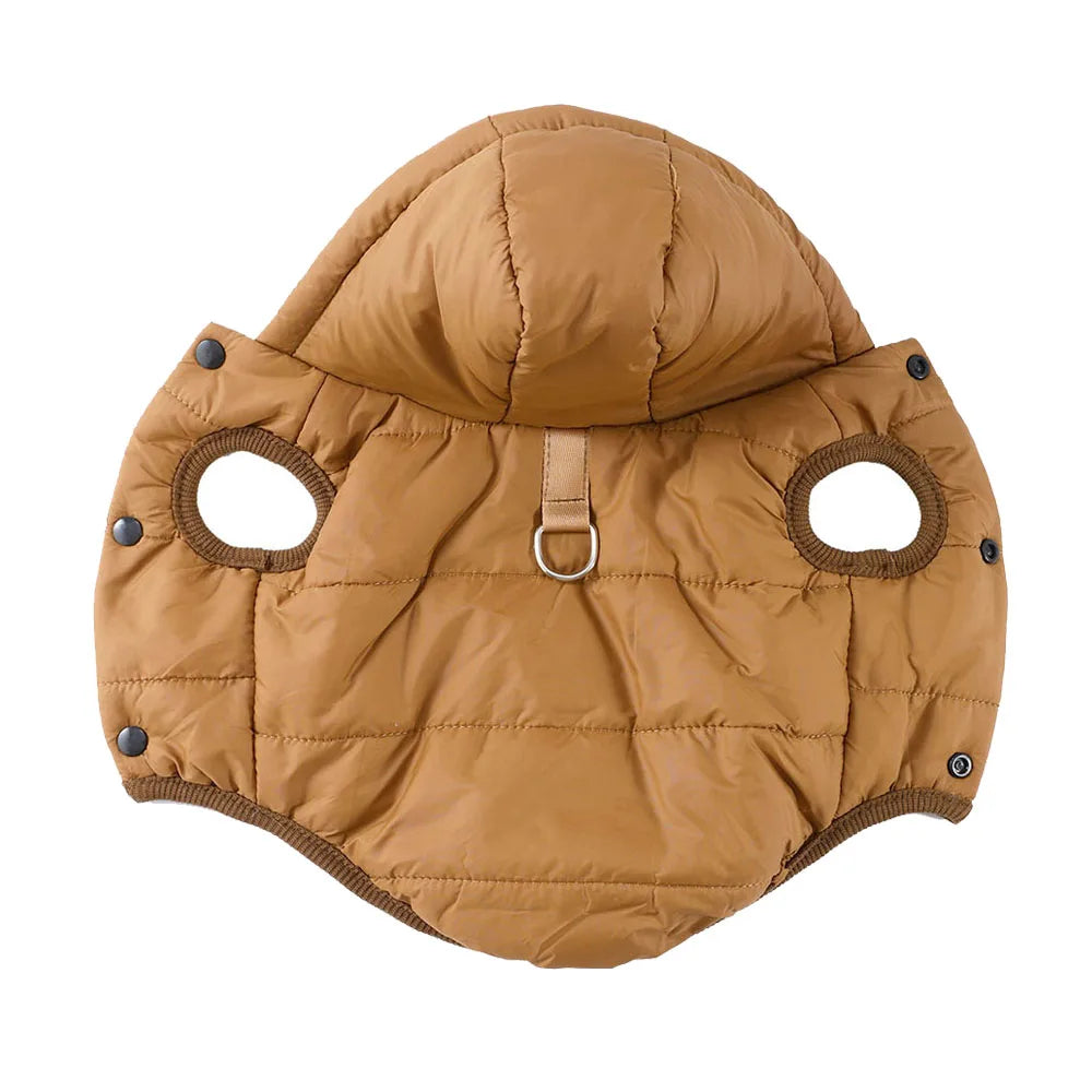 Chaqueta con capucha acogedora para mascotas