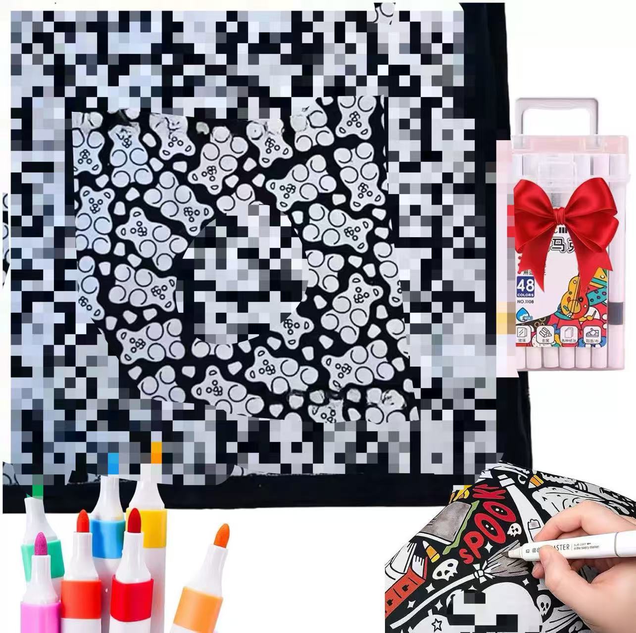 Manta para colorear DIY