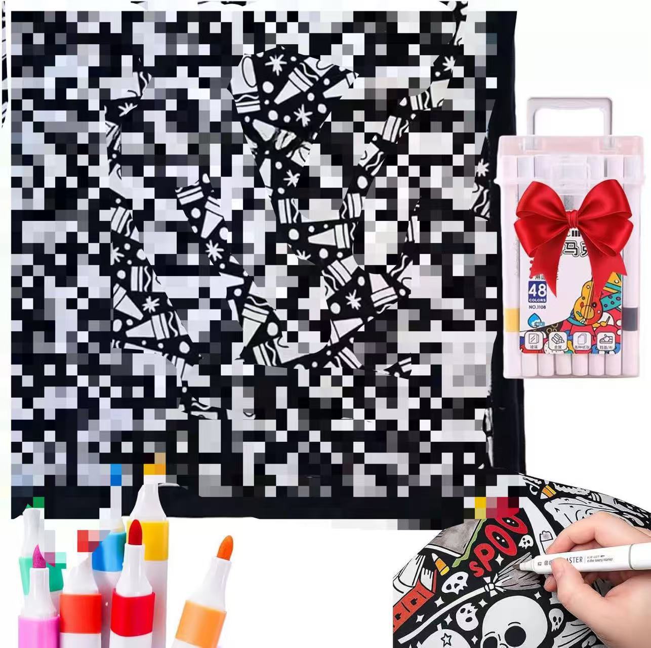 Manta para colorear DIY